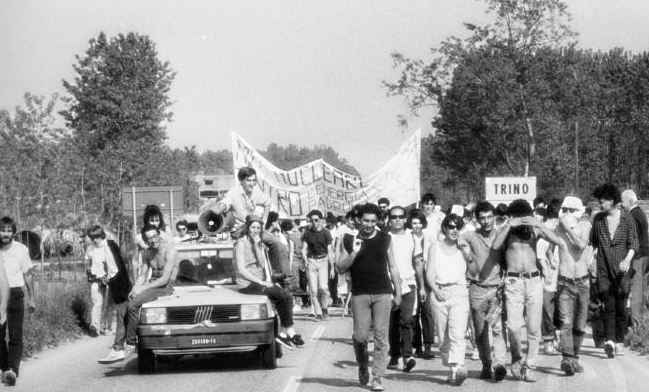 Marche antinucléaire contre la Centrale de Trino - 11 mai 1986 